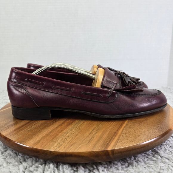 Bally Mens 9.5M Logan Burgundy Leather Lifestyle Casual Tassel Kiltie Loafer main image 7